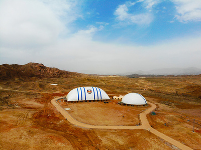 中国のゴビ砂漠に「火星基地」 宇宙飛行士らが生存模擬訓練