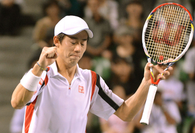 錦織が日本人選手初の4強入り、ジャパンオープン