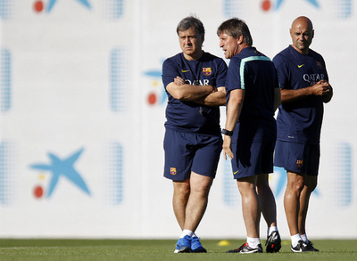 FCバルセロナが練習、ネイマールも参加