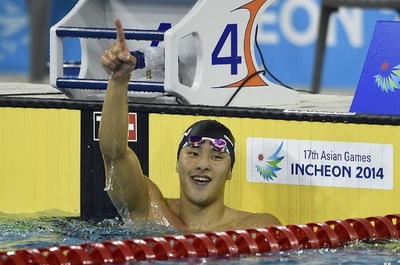 瀬戸が男子200mバタフライで金、平井が銀 アジア大会