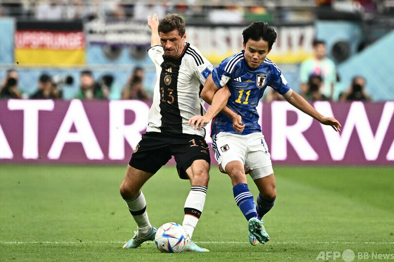 日本がドイツから大金星、浅野・堂安弾で逆転勝ち カタールW杯