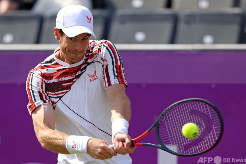 マレーが復帰戦に快勝、試合後には涙 シンチ選手権