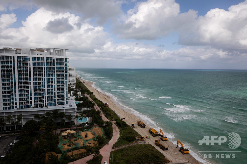 海岸浸食を食い止めろ 米マイアミビーチに23万立方メートルの砂搬入 写真11枚 国際ニュース Afpbb News
