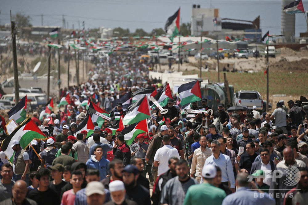 国際ニュース：AFPBB Newsイスラエル建国に伴う「大災厄」の日、パレスチナ人が各地で抗議デモ