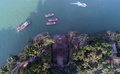 ロープウェイからの大仏景観区。観光客がすきま無くびっしり並ぶ（2018年2月20日撮影）。(c)CNS/劉忠俊