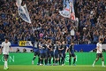 2026年サッカーW杯北中米大会アジア最終予選、グループC、日本対中国。得点を喜ぶ日本の選手（2024年9月5日撮影）。(c)Yuichi YAMAZAKI / AFP
