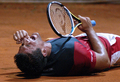優勝を果たし歓喜するニコラス・アルマグロ。(c)AFP/MARCELO RUSCHEL