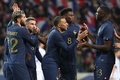 サッカー国際親善試合、フランス対スコットランド。チーム4点目を喜ぶフランスの選手（2023年10月17日撮影）。(c)FRANCK FIFE / AFP