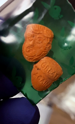 大統領でハイに？ 米警察、トランプ氏の顔かたどったエクスタシー摘発