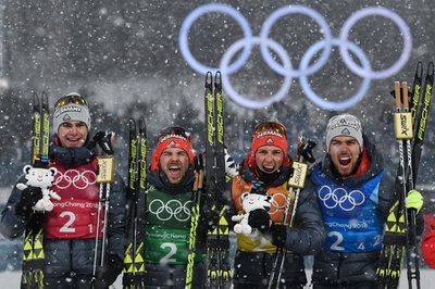 ノルディック複合団体はドイツが金メダル、日本4位 平昌五輪