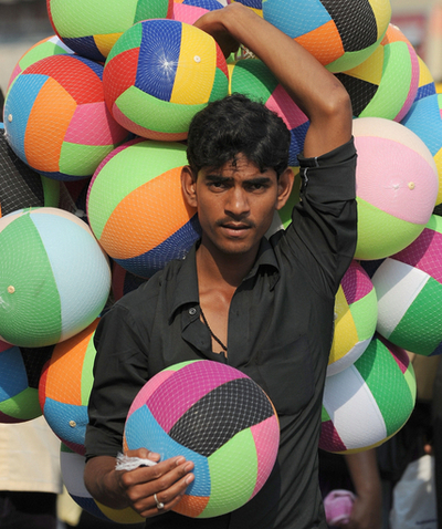 ちょこっと旅気分、インド・ムンバイのカラフルな市場