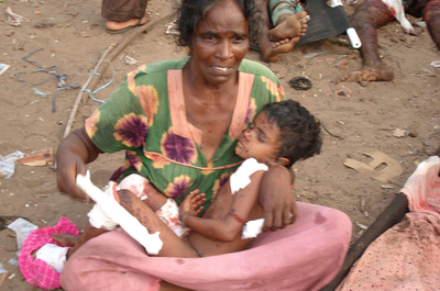 スリランカ政府軍の攻撃で民間人2000人以上死亡か、LTTE系サイト