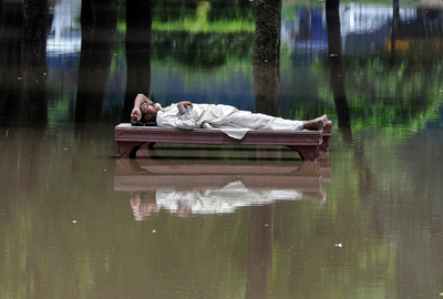 モンスーンの豪雨で洪水、パキスタン