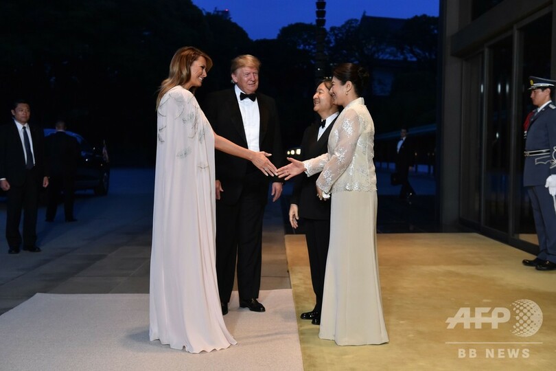 トランプ米大統領夫妻、宮中晩さん会に出席