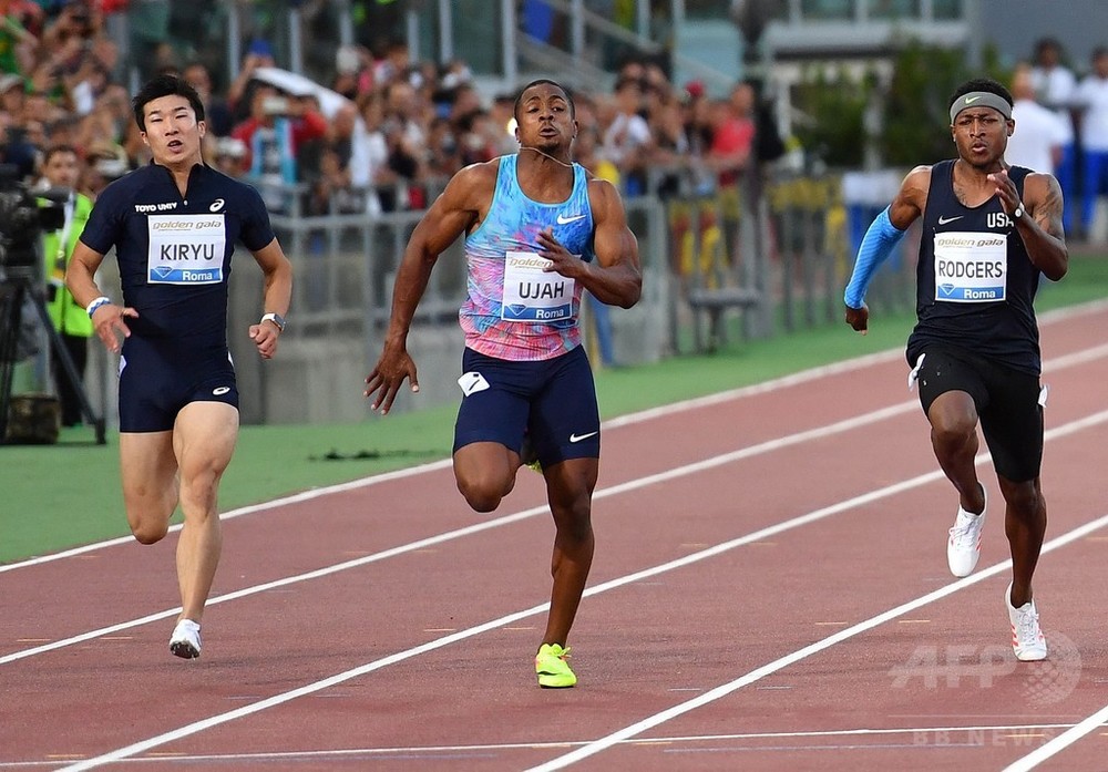 桐生は10秒18で6位 ウジャが男子100メートル制す 写真2枚 国際ニュース Afpbb News