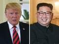 ドナルド・トランプ米大統領（2018年6月11日撮影）と北朝鮮の金正恩朝鮮労働党委員長（同10日撮影）。(c)AFP PHOTO / SAUL LOEB AND ROSLAN RAHMAN