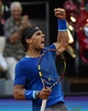 テニス、マドリード・オープン（Mutua Madrid Open 2014）男子シングルス決勝。ポイントを奪い歓喜するラファエル・ナダル（Rafael Nadal、2014年5月11日撮影）。(c)AFP/PIERRE-PHILIPPE MARCOU