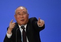 英グラスゴーで開催中の国連（UN）気候変動枠組み条約第26回締約国会議（COP26）で記者会見した中国の解振華気候問題担当特使（2021年11月10日撮影）。(c)Jeff J Mitchell / POOL / AFP
