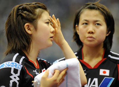 平野／福原組 女子複で4強入りならず、世界卓球