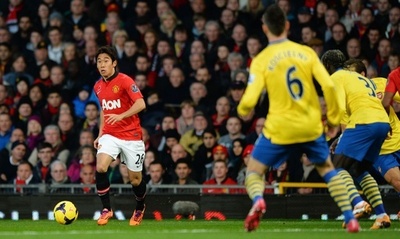 王者マンU、首位アーセナルに勝利 香川が出場