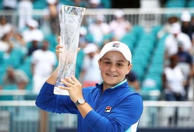 バーティがマイアミOP制覇、ビッグタイトル獲得で初のトップ10入り