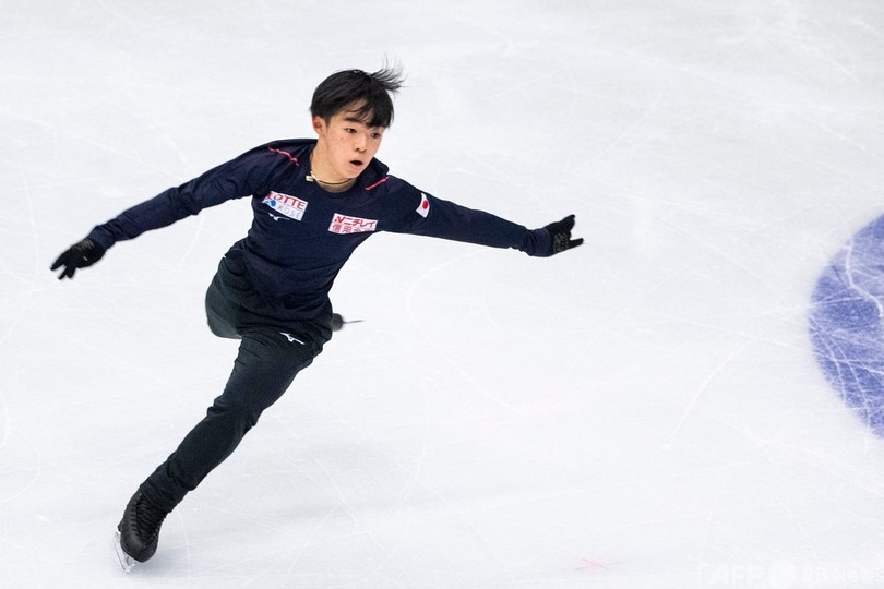 男子シングル出場選手、公式練習に登場 世界フィギュア