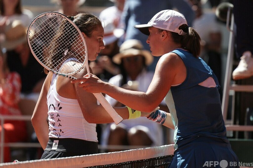 シフィオンテク完勝で全仏OP決勝へ マッチ34連勝