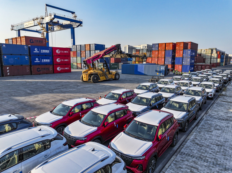 中国の自動車輸出台数、3月は1%増