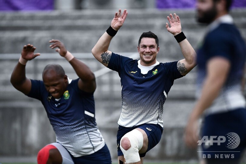 日本と南アフリカが都内で練習、20日の準々決勝で対戦