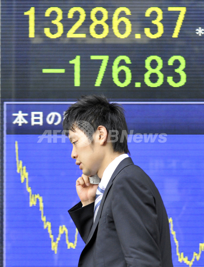 日経平均10日続落、43年ぶり