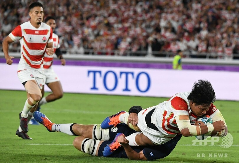 【写真特集】日本がラグビーW杯初の8強、スコットランドに競り勝つ