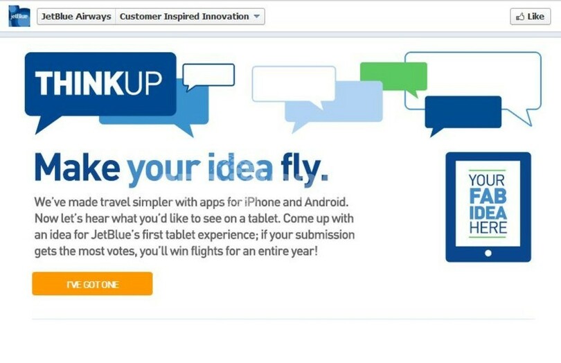 米LCCジェットブルー、無料航空券を賞品にアプリの企画募集