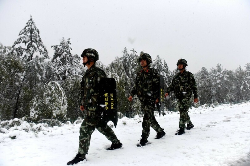 中国の「北極」で初雪、昨年より37日早く