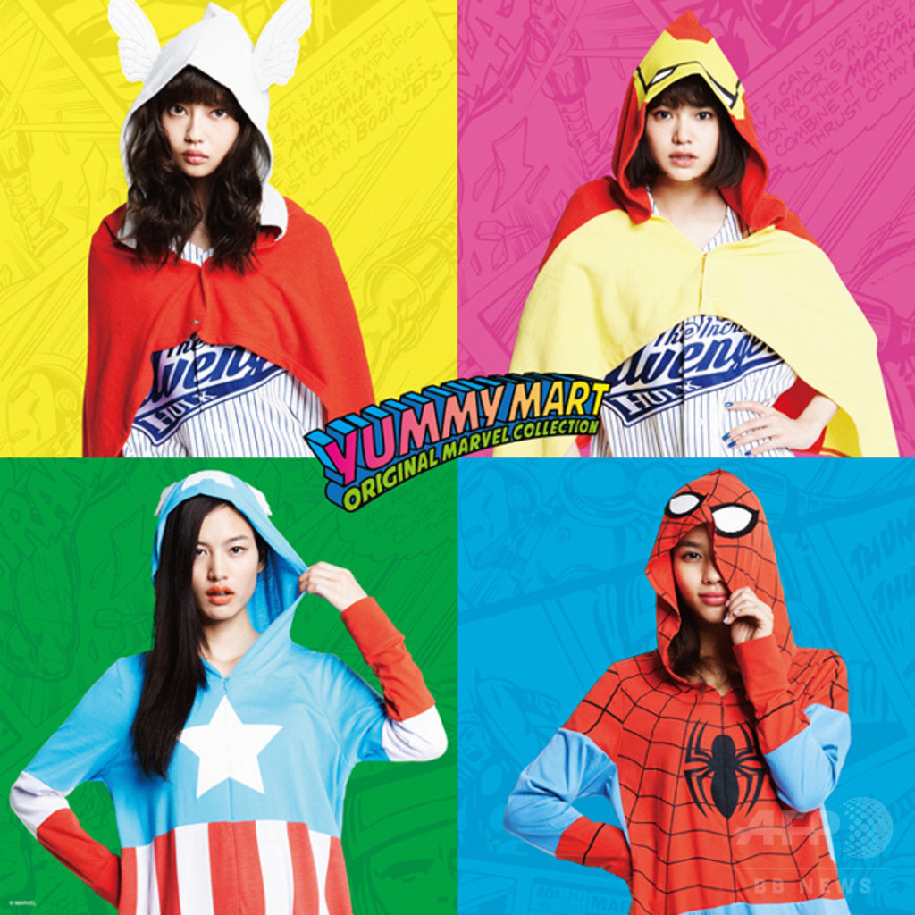 “ゆるカワ”ヒーローに変身、「YUMMY MART」がアメコミとコラボ 