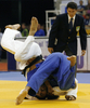 試合に臨むTsirekidze（左）とIladis。(c)AFP/VANDERLEI ALMEIDA