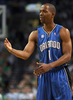 08-09NBA東カンファレンスプレーオフ準決勝、ボストン・セルティックス（%%Boston Celtics%%）対オーランド・マジック（%%Orlando Magic%%）第7戦。試合はマジックが101-82でセルティックスを下し、対戦成績を4勝3敗としてカンファレンス決勝に進出した。写真はファウルの判定に不満を表すマジックのラファー・アルストン（%%Rafer Alston%%）。（2009年5月17日撮影）(c)AFP/Getty Images/Elsa