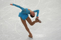 ソチ冬季五輪、フィギュアスケート女子シングル・ショートプログラム（SP）。演技に臨むブルックリー・ハン（Brooklee Han、2014年2月19日撮影）。(c)AFP/DAMIEN MEYER
