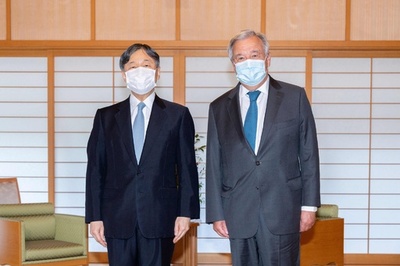 天皇陛下、国連事務総長と会見