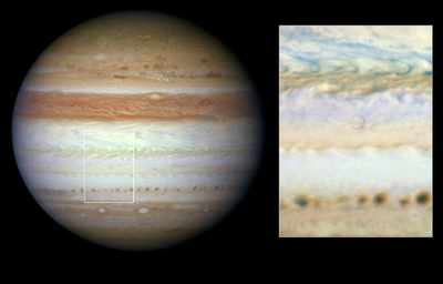 木星表面の一筋の光、ハッブル宇宙望遠鏡が謎解明か