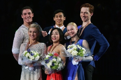 中国の隋/韓組がペア初優勝、世界フィギュア