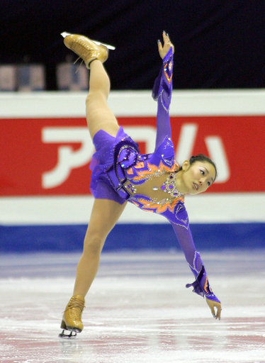 安藤美姫 四大陸選手権2008・女子シングルSPで2位