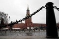 ロシア首都モスクワ郊外のコンサートホールが銃撃された翌日のロシア大統領府（クレムリン）の「スパスカヤ塔」（2024年3月23日撮影）。(c)TATYANA MAKEYEVA / AFP