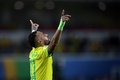 2026年サッカーW杯北中米大会南米予選、ブラジル対ボリビア。得点を挙げて喜ぶブラジルのネイマール（2023年9月8日撮影）。(c)CARL DE SOUZA / AFP