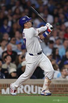 鈴木誠也が17号ソロ カブス勝利 写真2枚 国際ニュース：AFPBB News