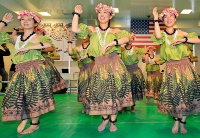 小浜市、オバマ大統領の初来日をフラダンスで歓迎