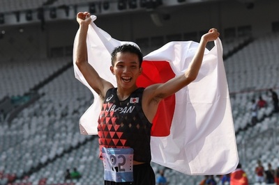 男子マラソンで井上大仁が金メダル、アジア大会
