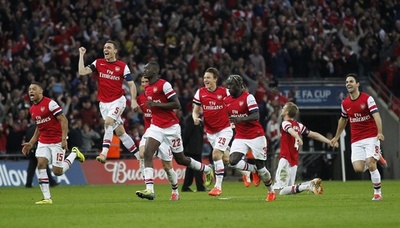 アーセナル、PK戦でウィガン下し9年ぶり決勝 FA杯