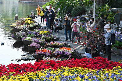 春節の名物といえば花市めぐり 中国・広州