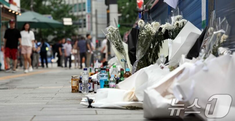 ソウル支庁駅前での逆走事故の現場(c)news1