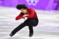 平昌冬季五輪、フィギュアスケート団体戦、男子シングル・ショートプログラム（SP）の演技に臨むチャ・ジュナン（2018年2月9日撮影）。(c)AFP PHOTO / Mladen ANTONOV